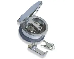 Flush hatch lock with key Ø 84mm