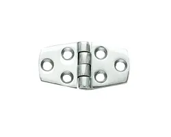 Mirror Polished S.S. Hexagonal Hinge - 76x38mm, Dimensions, mm: 76x38