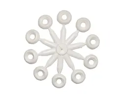 Finishing Washer in White Nylon diameter 4mm, Inner diameter, mm: 4