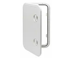 White Inspection Hatch - 357x606mm, Color: White