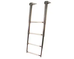 Telescopic Ladder - 4 White Steps - 310mm, Width, mm: 310