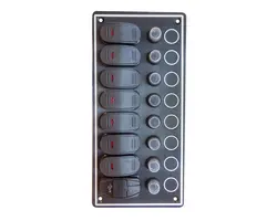 Circuit panel with 7 switches and 2 USB
