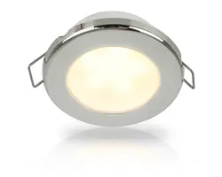 Hella EuroLED 75 Spot Encastré à LED RVS - 12V - Clip à Ressort - Blanc Chaud