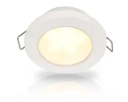 Hella EuroLED 75 Spot encastrable à LED blanc - 12V - Clip de printemps - Blanc chaud