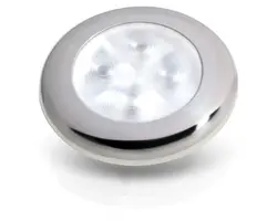 White polished stainless steel LED courtesy light 12V 0.5W