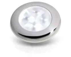 Lumière de courtoisie LED en acier inoxydable poli blanc 12V 0,5W