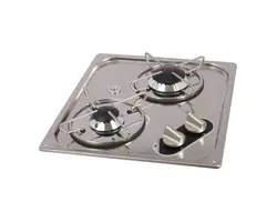 Stainless Steel Built-in Hob Unit - 2 Burners - 353x323mm