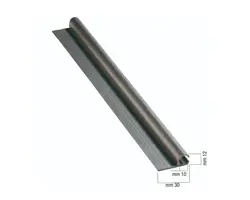 Black Aluminum Rail with Fin - 4.2m