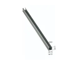 Grey V-shaped Aluminum Guide Rail without Fin - 5m