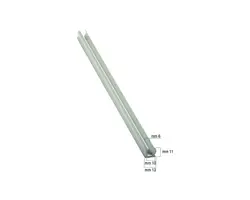 Ivory V-shaped PVC Guide Rail without Fin - 6m