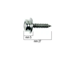 Knurled Button With Screw - 27mm