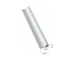 White Aluminum Rail with Fin - 6m