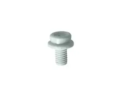 White Nylon Knurled Screw - 10mm