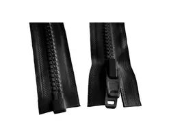 Black Nylon 10mm YKK Zipper with Plastic Slider - 1m