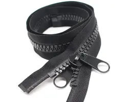 Black Nylon 10mm Zipper with Die-cast Slider - 1.25m