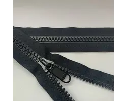 Black Nylon 8mm YKK Zipper with Plastic Slider - 0.5m