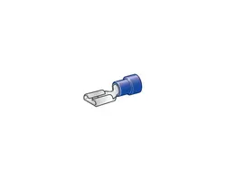 Blue female lamellar preinsulated terminals - 6.3mm