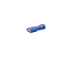 Blue female lamellar total insulated terminals - 6.3mm