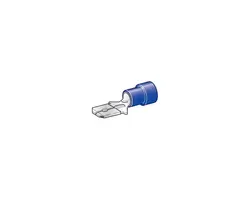 Blue male lamellar insulated terminals - 6.3mm