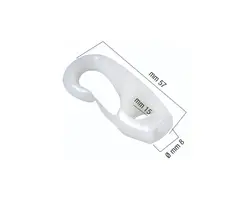 Elastic Nylon Hook for 8mm Cord - White