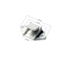 Plastic Buckle with Flap - White