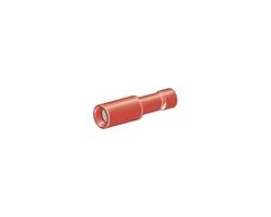 Red famale cylindrical insulated terminals