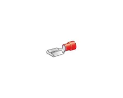 Red female lamellar preinsulated terminals - 4.7mm