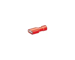 Red female lamellar total insulated terminals - 4.7mm