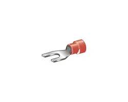 Red insulated fork terminals - 4.2mm