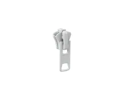 Single Die-cast YKK6 Nickel Spiral Slider - White