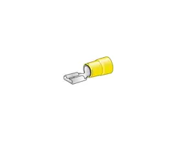 Yellow female lamellar preinsulated terminals - 6.3mm