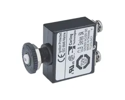 Push Button Reset Circuit Breaker with Screw Terminal - 5A, Current, A: 5