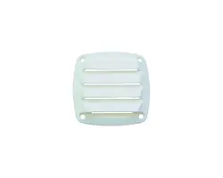 White Nylon Louver Vent - 127x127mm, Dimensions, mm: 127x127, Color: White