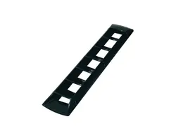 Black ABS Louver Vent - 457x87mm, Color: Black