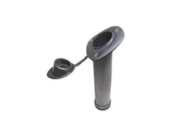 Black Flush Mount Rod Holder, Color: Black