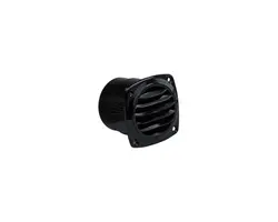 Black Round Vent with Flange - 82x82mm