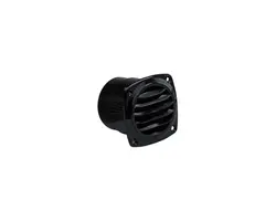 Black Round Vent with Flange - 82x82mm, Dimensions, mm: 82x82, Color: Black