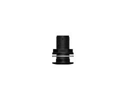 Black Threaded Through-hull - 1", Color: Black, Thread: M1"