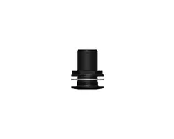 Black Threaded Through-hull - 1"1/2, Color: Black, Thread: M1"1/2