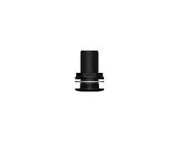 Black Threaded Through-hull - 1"1/4, Color: Black, Thread: M1"1/4