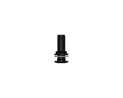 Black Threaded Through-hull - 1/2", Color: Black, Thread: M1/2"