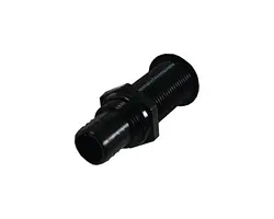 PVC Black Through-hull Hose Connector - 22mm