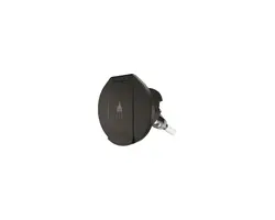 Shower in Housing with Black Round Lid, Color: Black