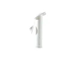 White Flush Mount Rod Holder, Color: White