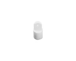 White Nylon Tube Terminal Ø22mm, Color: White