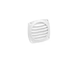 White Plastic Louver Vent - 85x85mm, Color: White