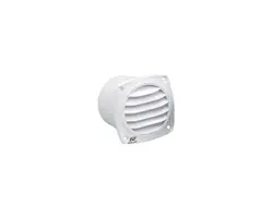 White Round Vent with Flange - 82x82mm