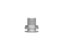 White Threaded Through-hull - 2", Color: White, Thread: M2"