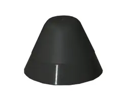 PVC Terminal Cone - Black, Color: Black