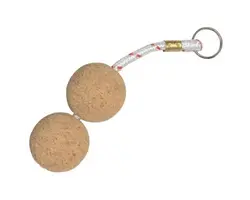 Cork Ball Keychain - Brass Ring - 50mm